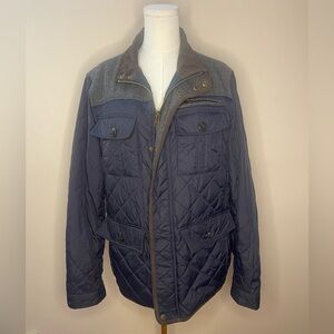 Navy Quilted Jacket for Men VINCE CAMUTO
